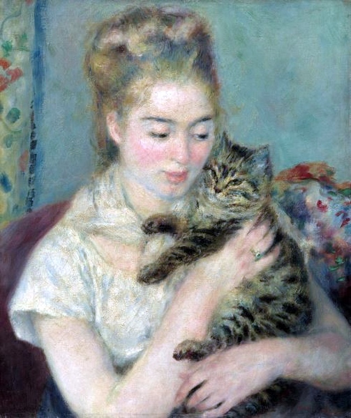 Femme au chat par Renoir