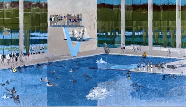 The pool by Hurvin Anderson