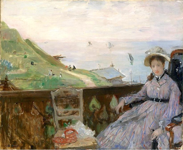 Sur la terrasse par Berthe Morisot