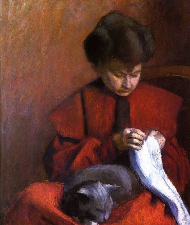 La couseuse  par Paul Hugues