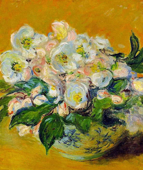  roses  de noel par Claude Monet