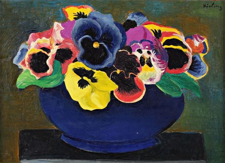 Bouquet de pens&eacute;es par Moise Kisling